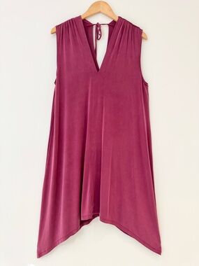 Anthropologie Eri + Ali Briella Tunic Dress Berry Pink Boho Size S